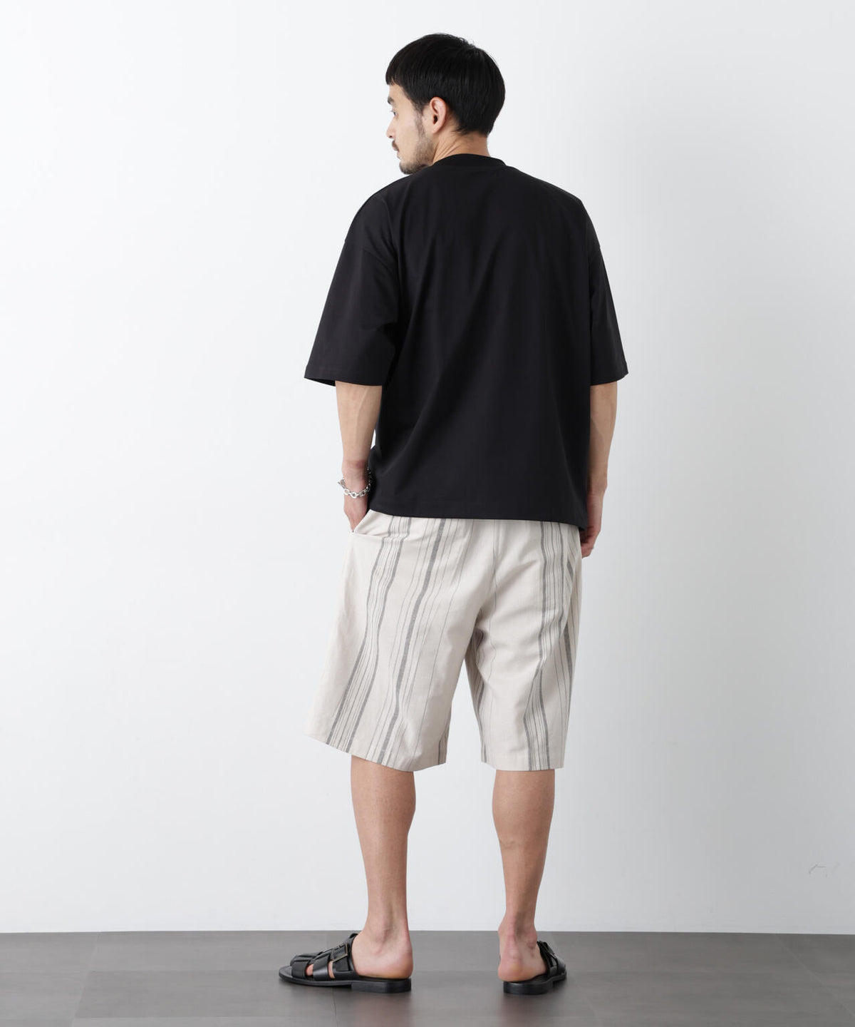 「FRENCH LINEN」 ベルテッドワイドショーツ