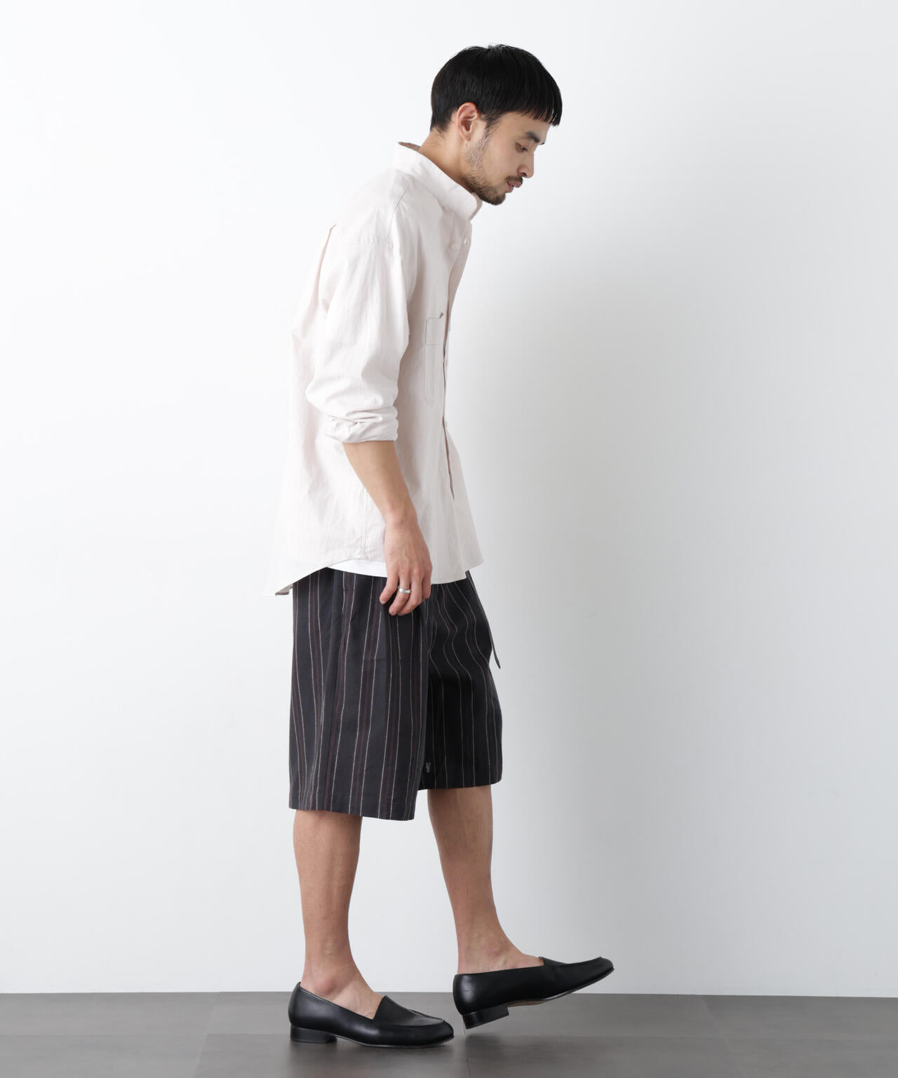 「FRENCH LINEN」 ベルテッドワイドショーツ