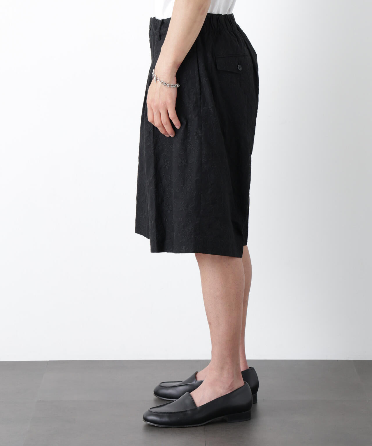 「OtoNANO」×masoret 総柄刺繍ショートパンツ(セットアップ可)