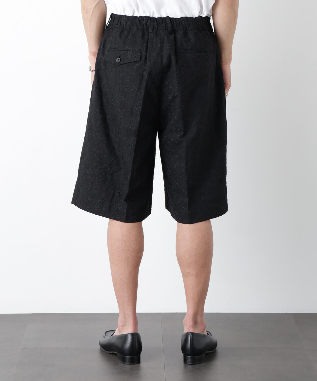 「OtoNANO」×masoret 総柄刺繍ショートパンツ(セットアップ可)