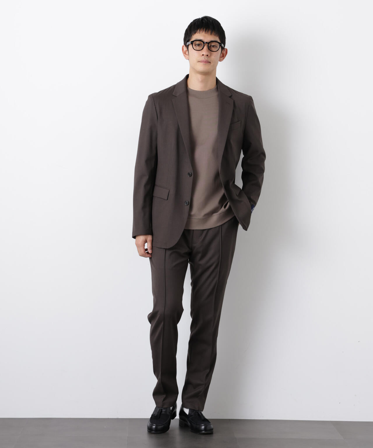 「DamerinoSelect」JAPANfabricウールストレッチパンツ(セットアップ可)