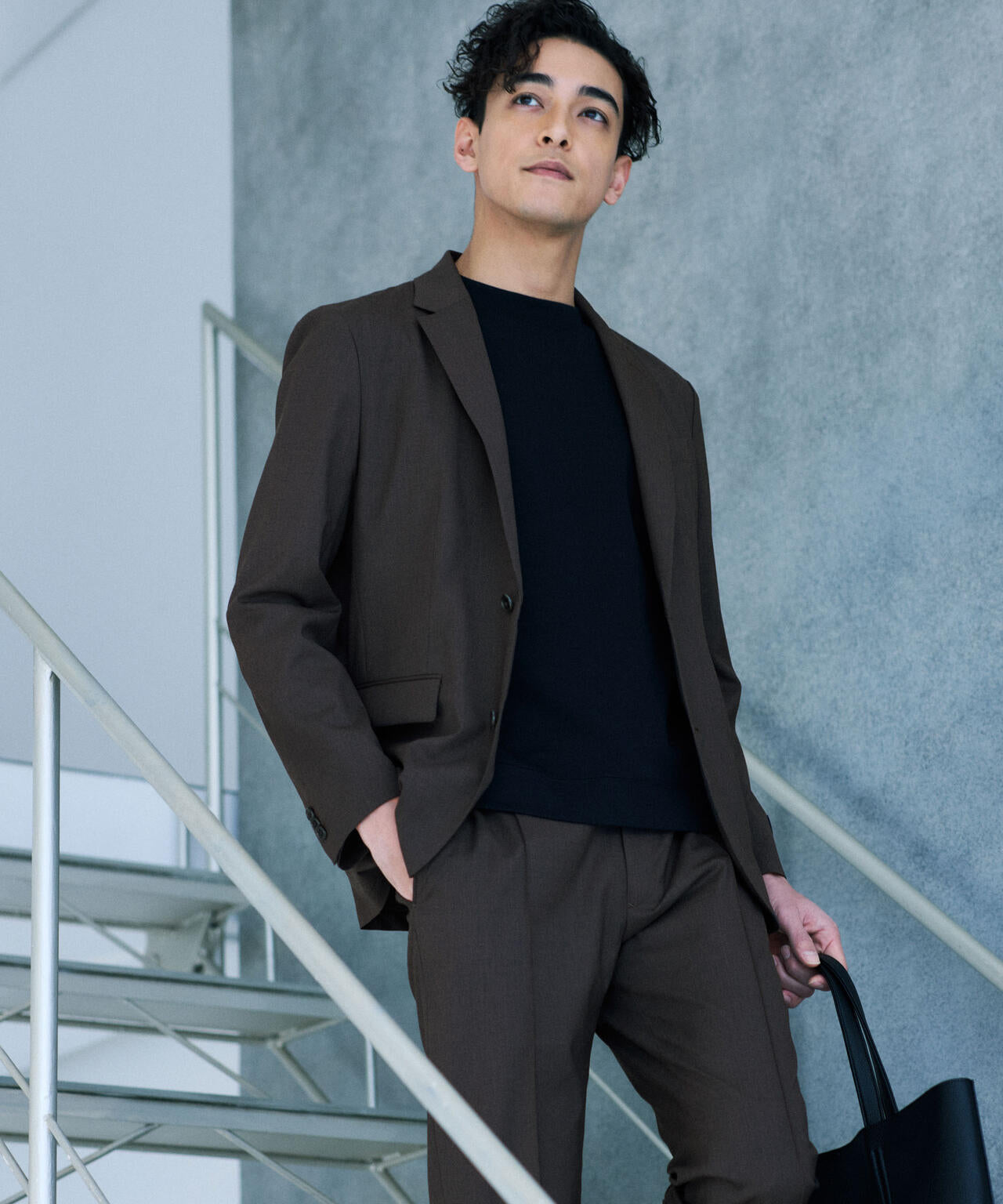 「DamerinoSelect」JAPANfabricウールストレッチパンツ(セットアップ可)