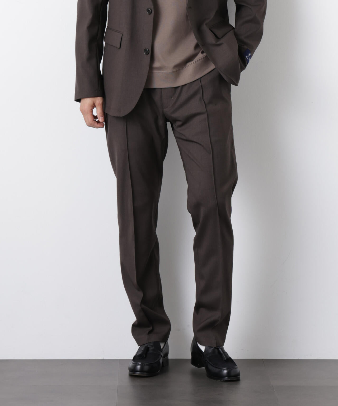 「DamerinoSelect」JAPANfabricウールストレッチパンツ(セットアップ可)