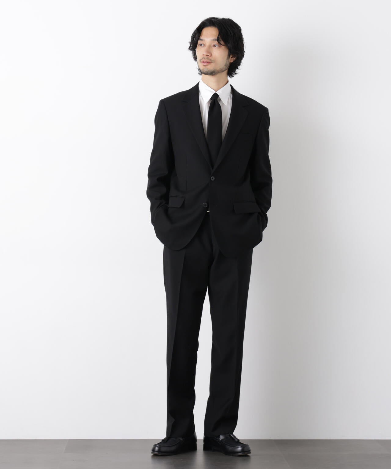 「Damerino Formal」 ブラックフォーマルオールシーズンパンツ(セットアップ可)