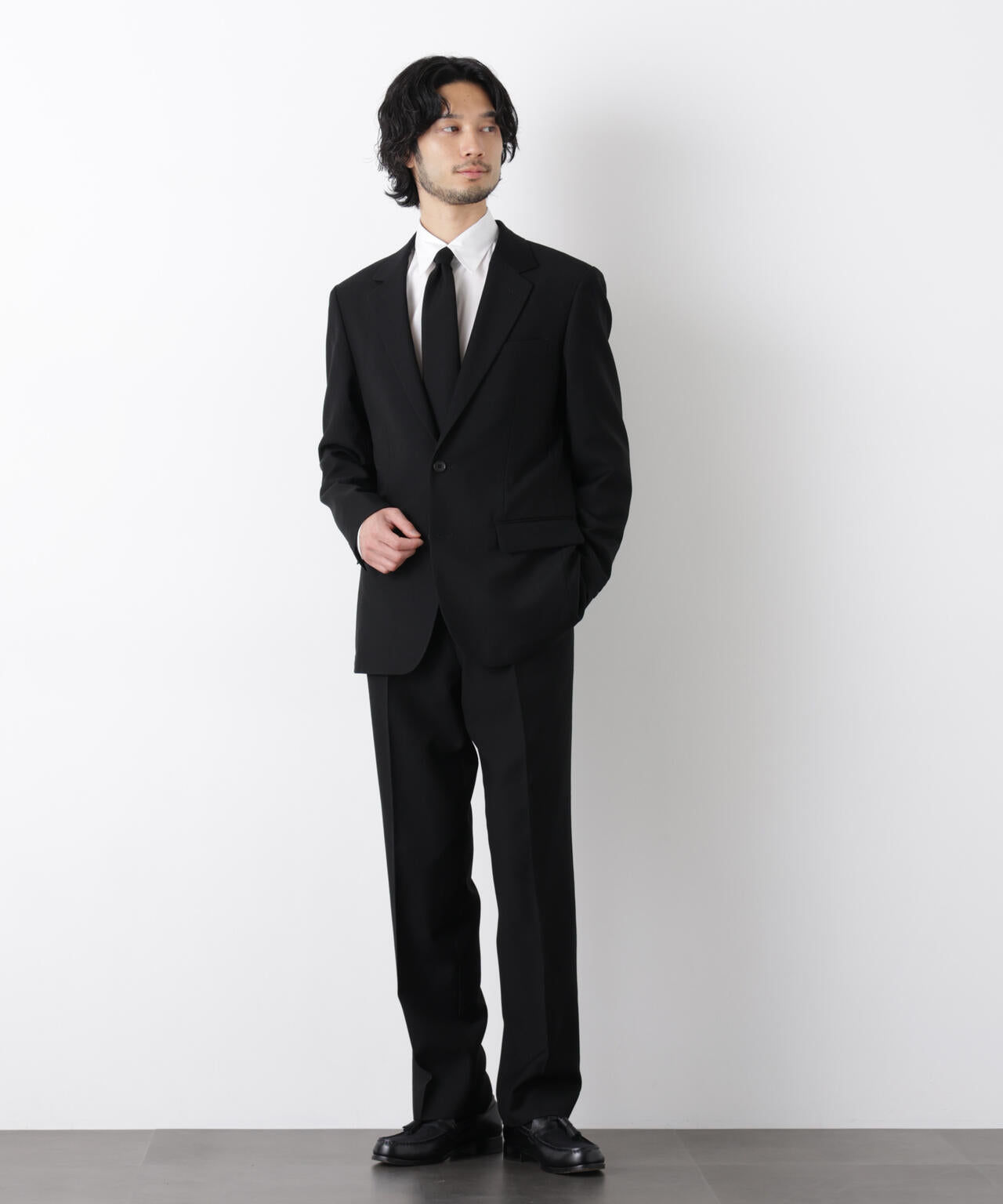 「Damerino Formal」 ブラックフォーマルオールシーズンパンツ(セットアップ可)