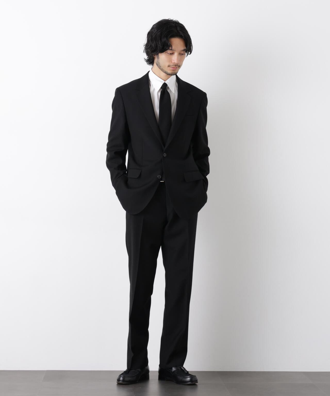 「Damerino Formal」 ブラックフォーマルオールシーズンパンツ(セットアップ可)