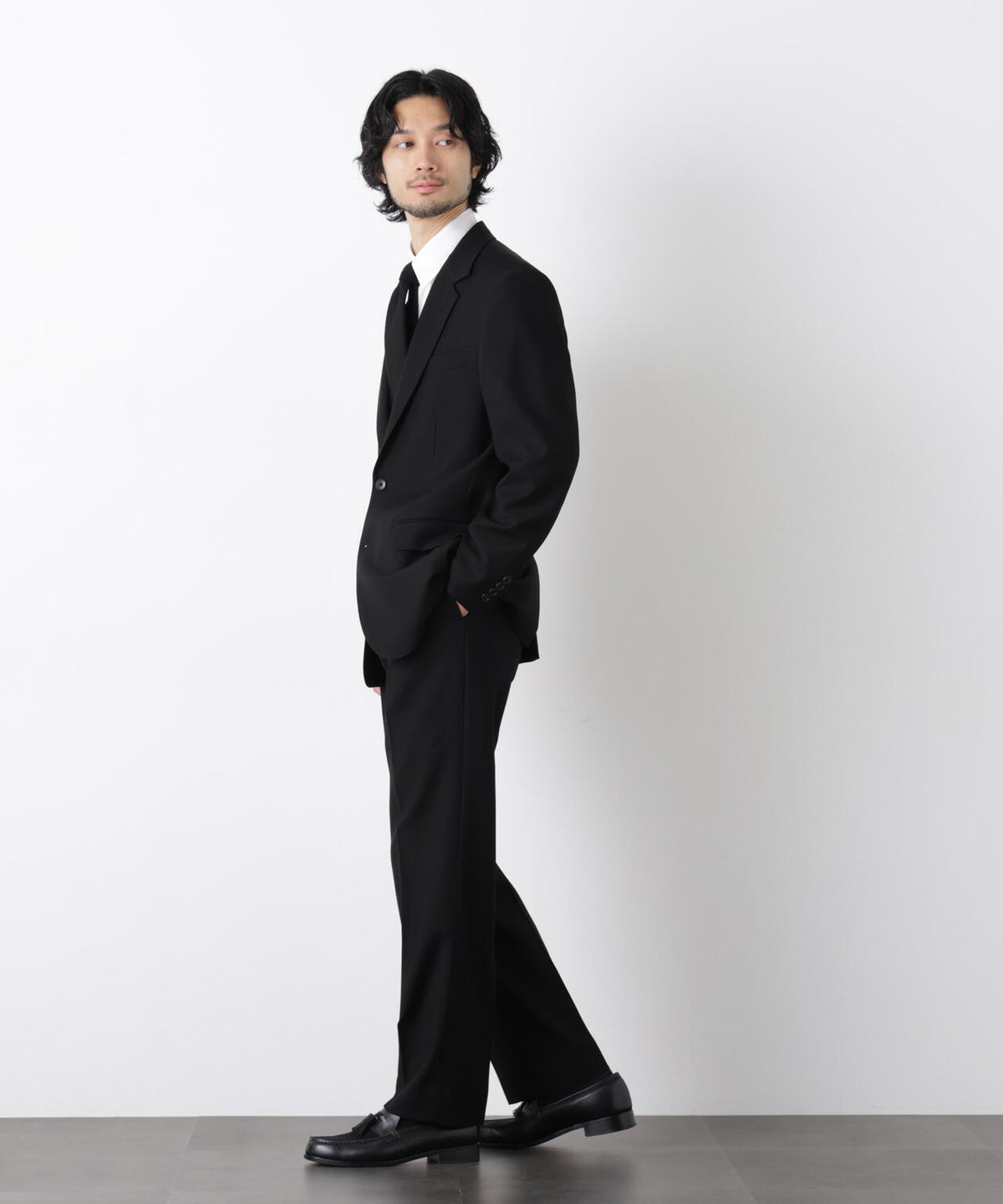 「Damerino Formal」 ブラックフォーマルオールシーズンパンツ(セットアップ可)