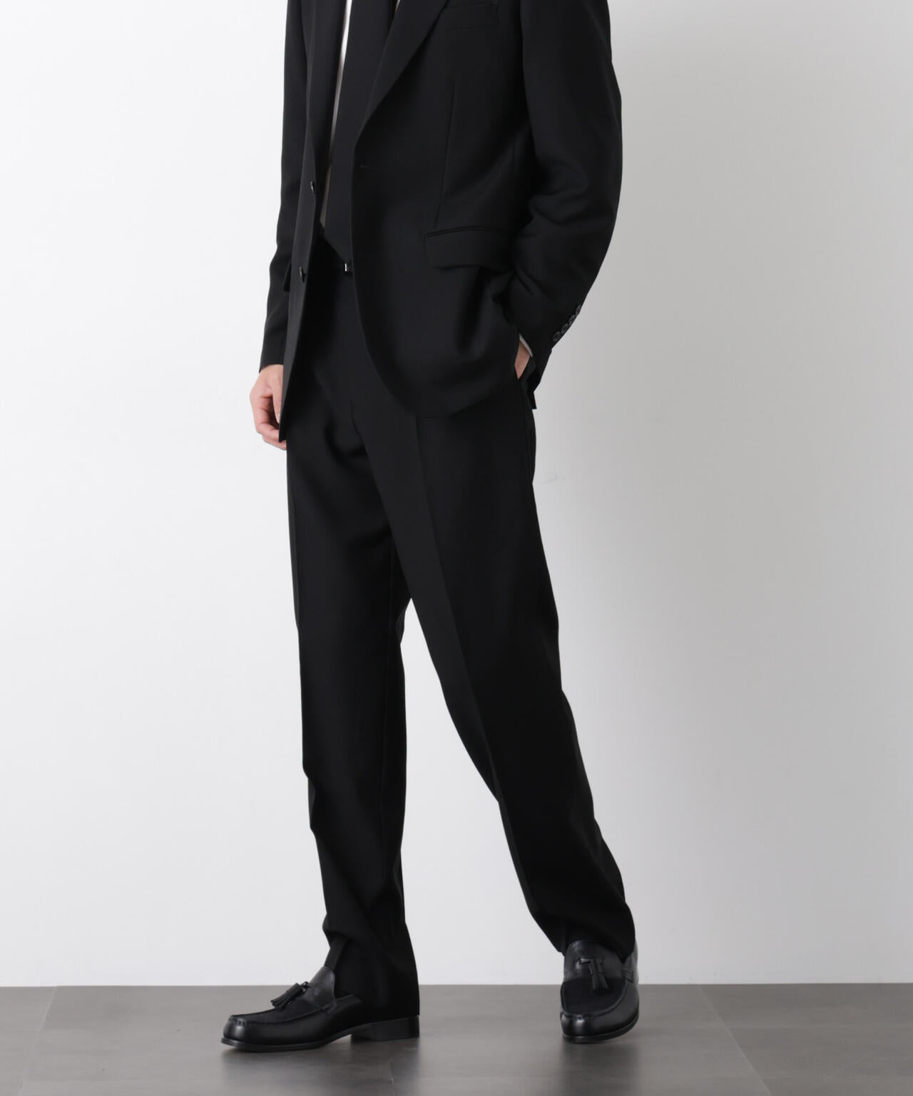 「Damerino Formal」 ブラックフォーマルオールシーズンパンツ(セットアップ可)