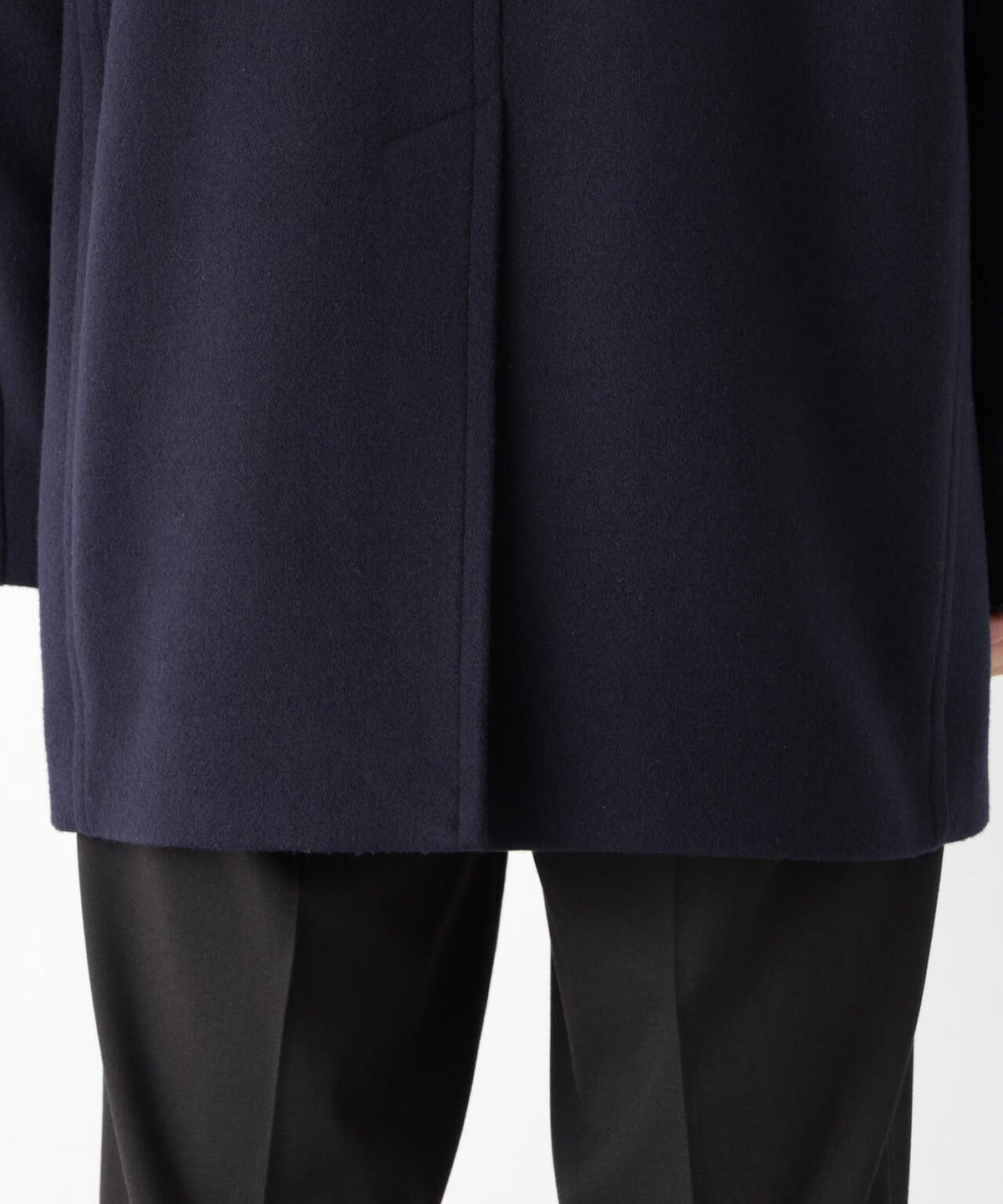 「NEW ON COAT」ウール/Nショートステンカラーコート