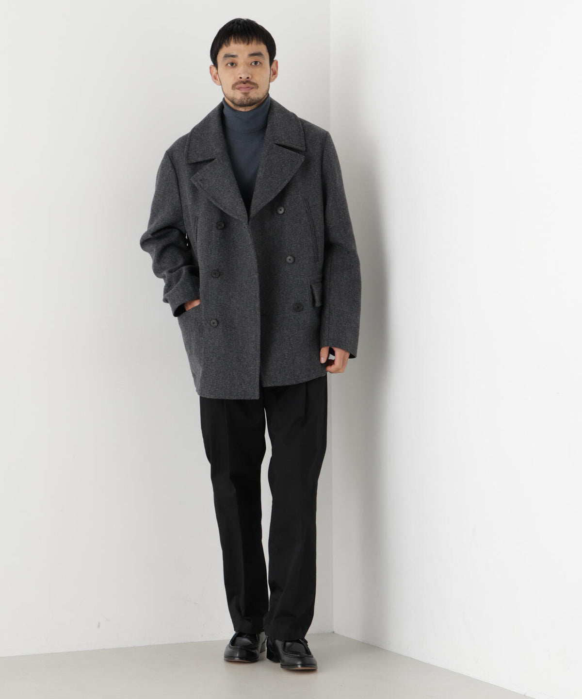 「NEW ON COAT」ウール/NショートPコート