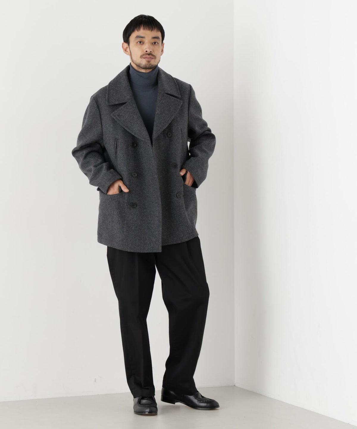 「NEW ON COAT」ウール/NショートPコート