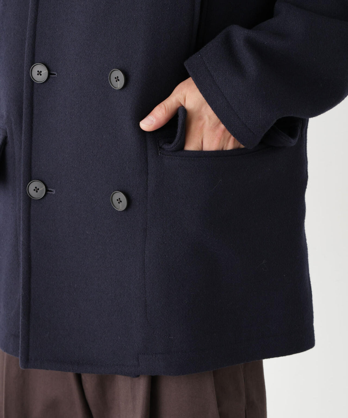 「NEW ON COAT」ウール/NショートPコート