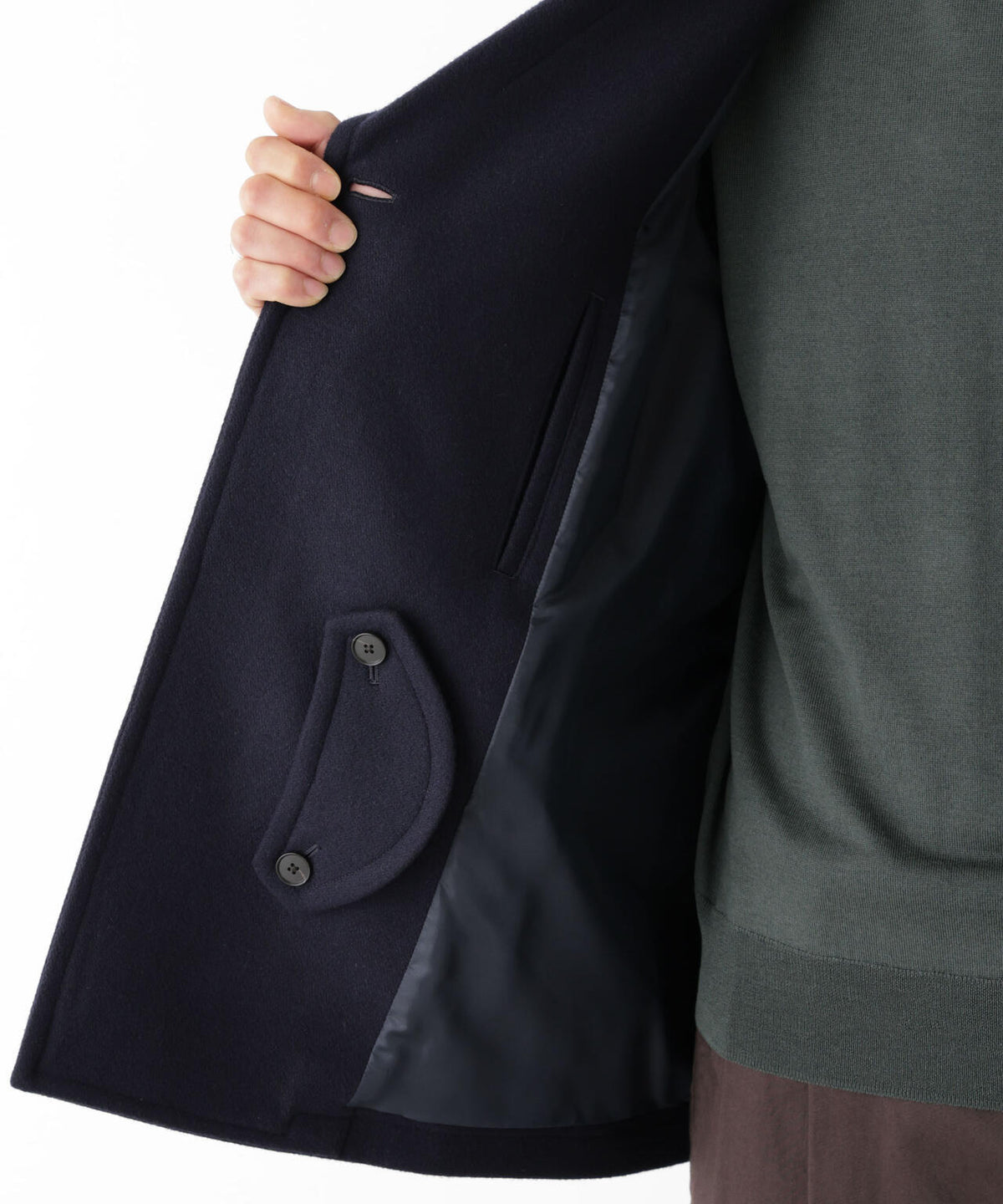 「NEW ON COAT」ウール/NショートPコート