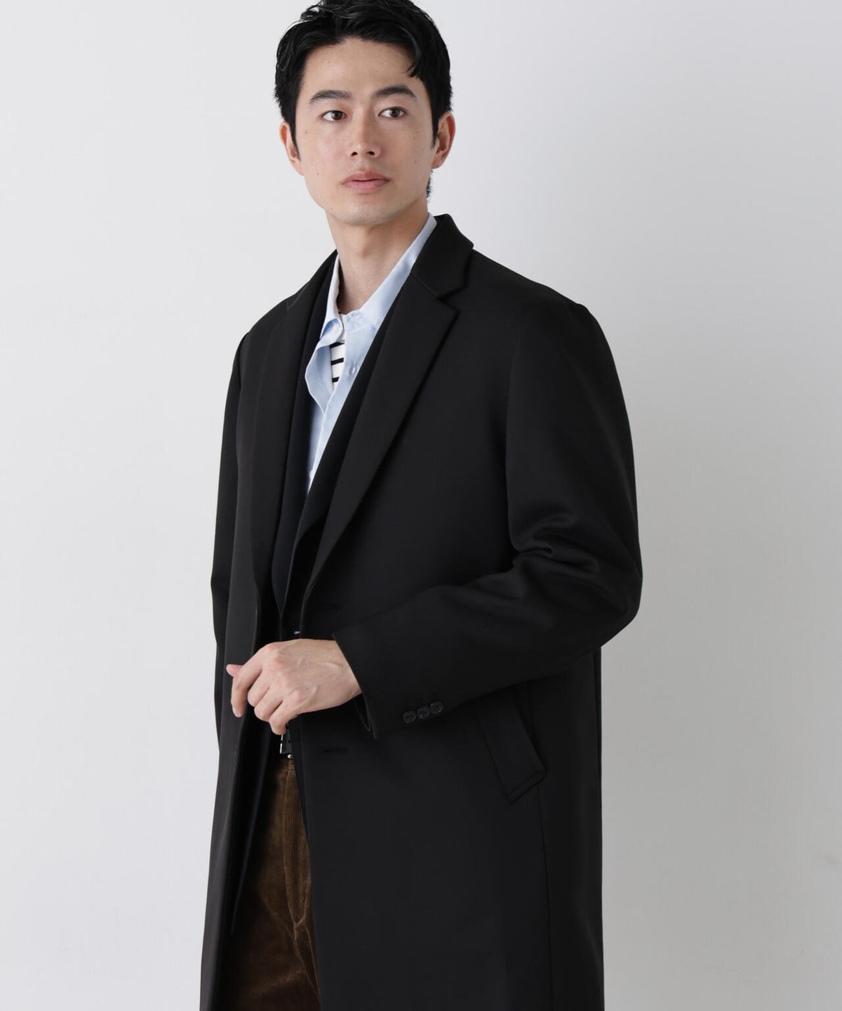 DOWN FABRIC チェスターフィールドコート