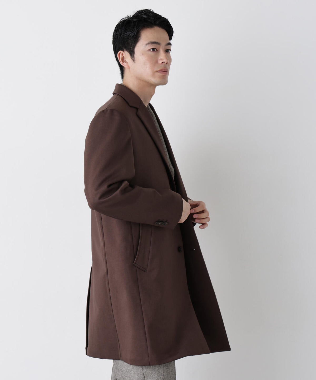 DOWN FABRIC チェスターフィールドコート