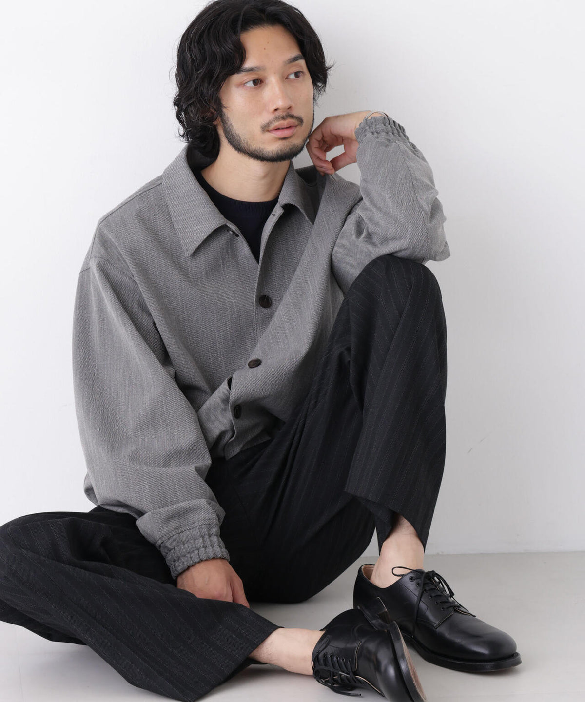 「DELEGANT」 クロップドコーチジャケット(セットアップ可)