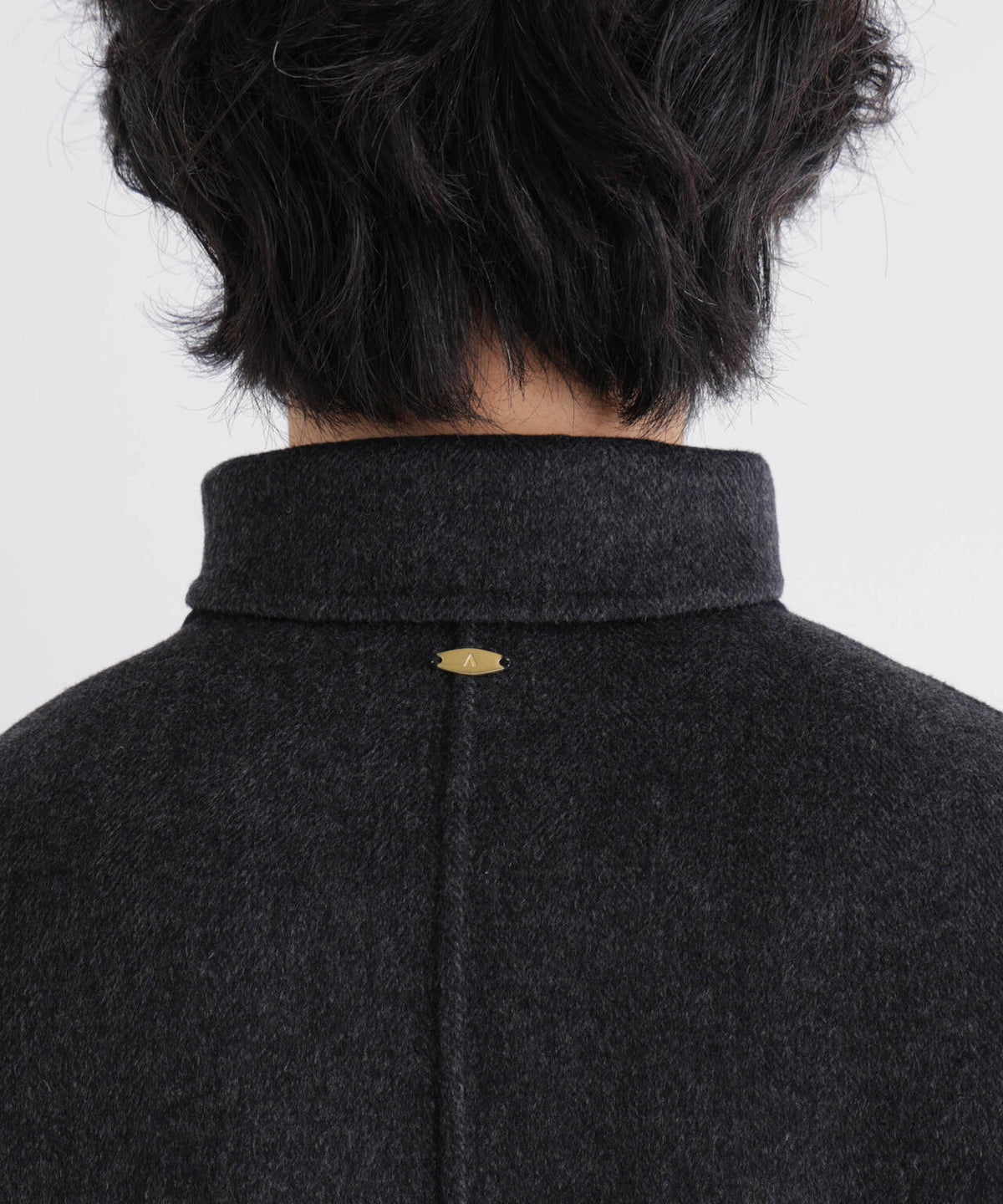 「ASSEMBLANC」 カシミヤブレンドリバーZIPブルゾン