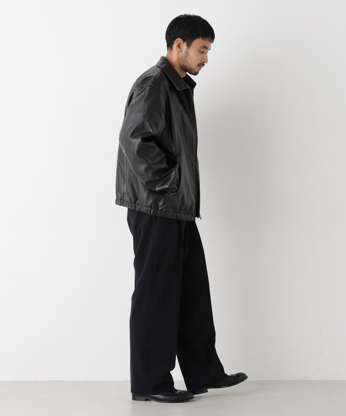 「SURPLUS」フェイクレザーフライトジャケット