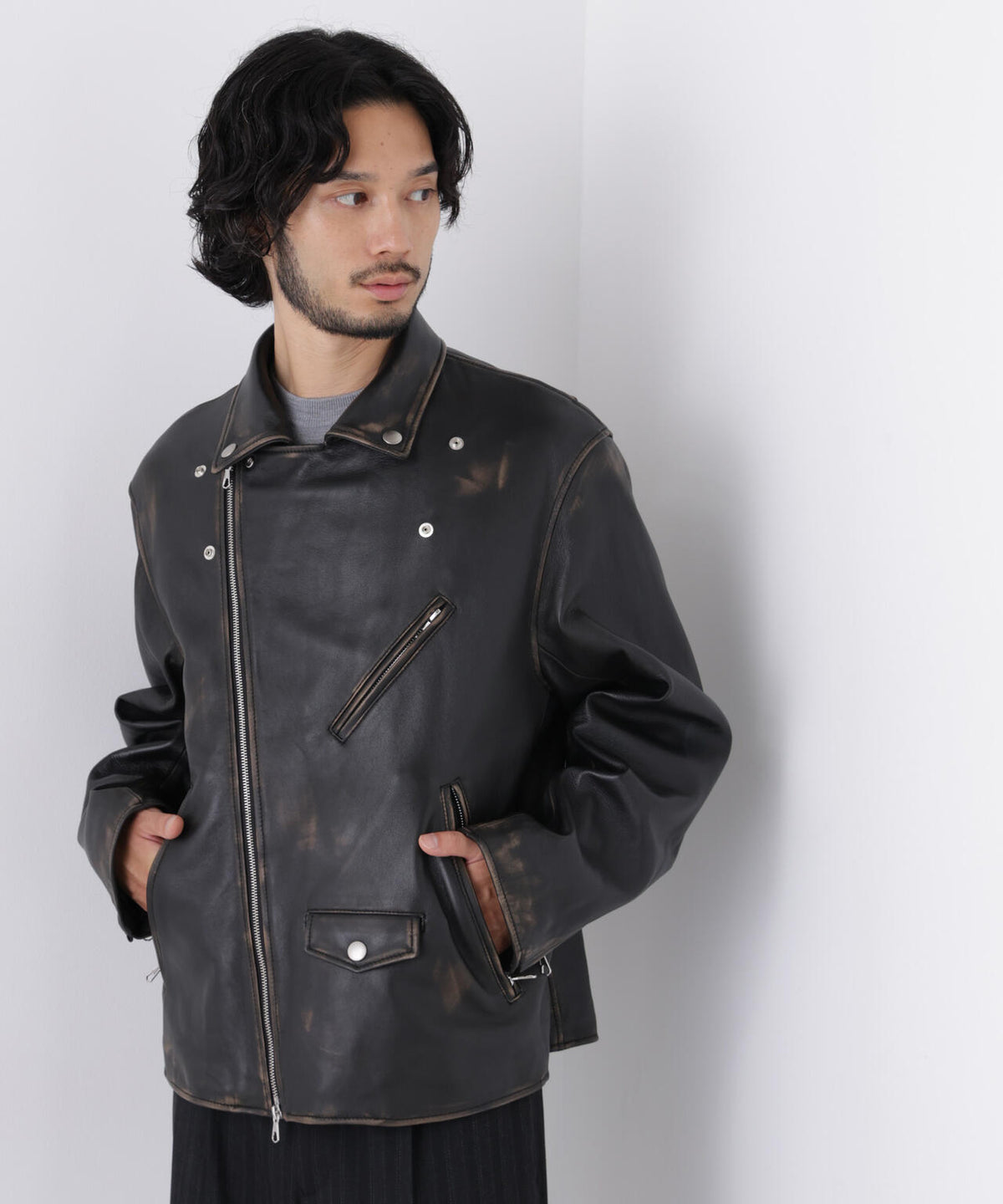 「ASSEMBLANC」 レザーダブルライダース