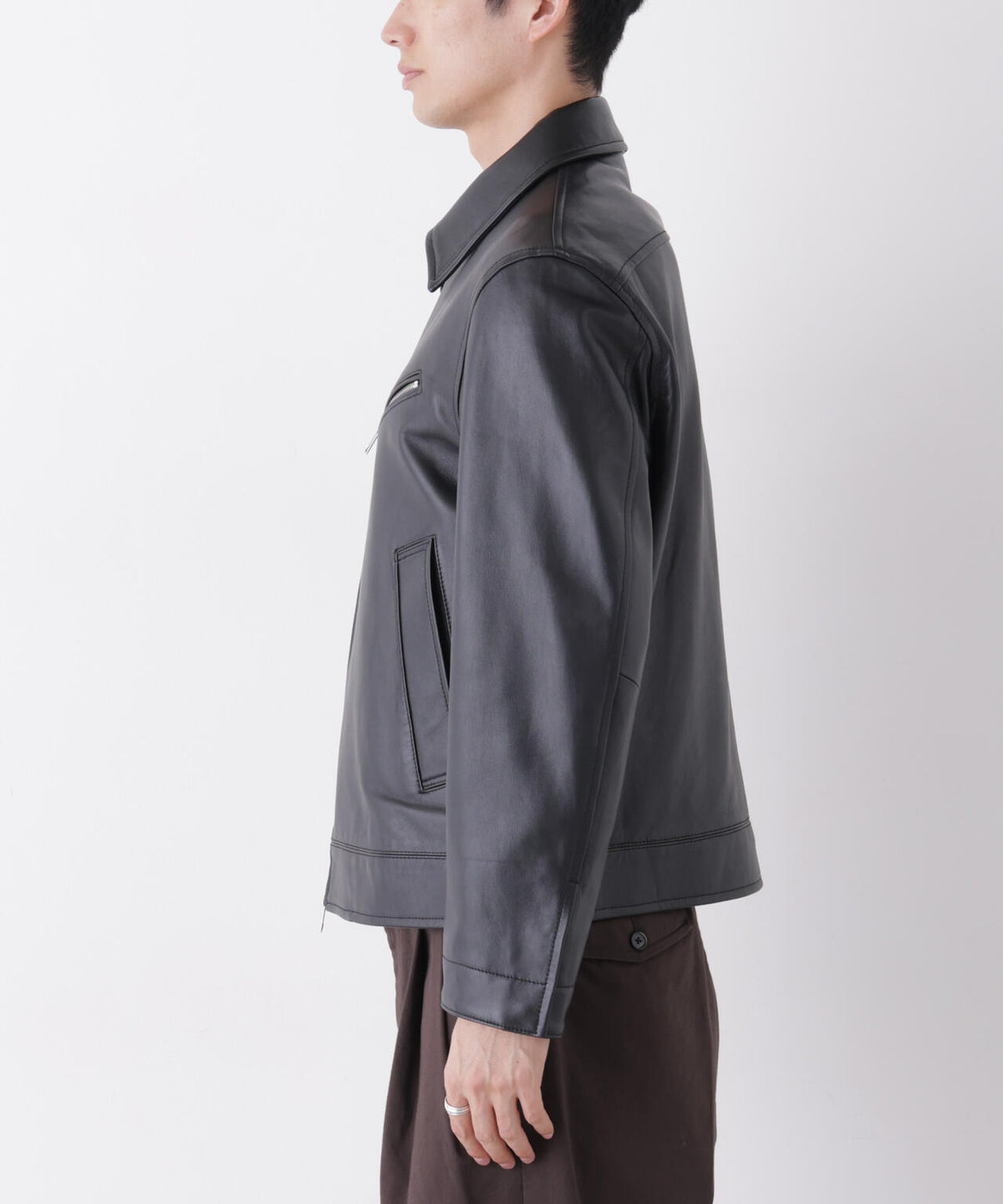 ラムナッパレザースポーツジャケット