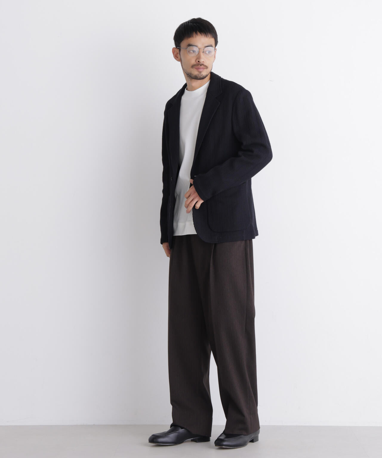 【大人気セットアップ】「DamerinoJacket」TEXBRID(R) リンクスストライプジャージージャケット