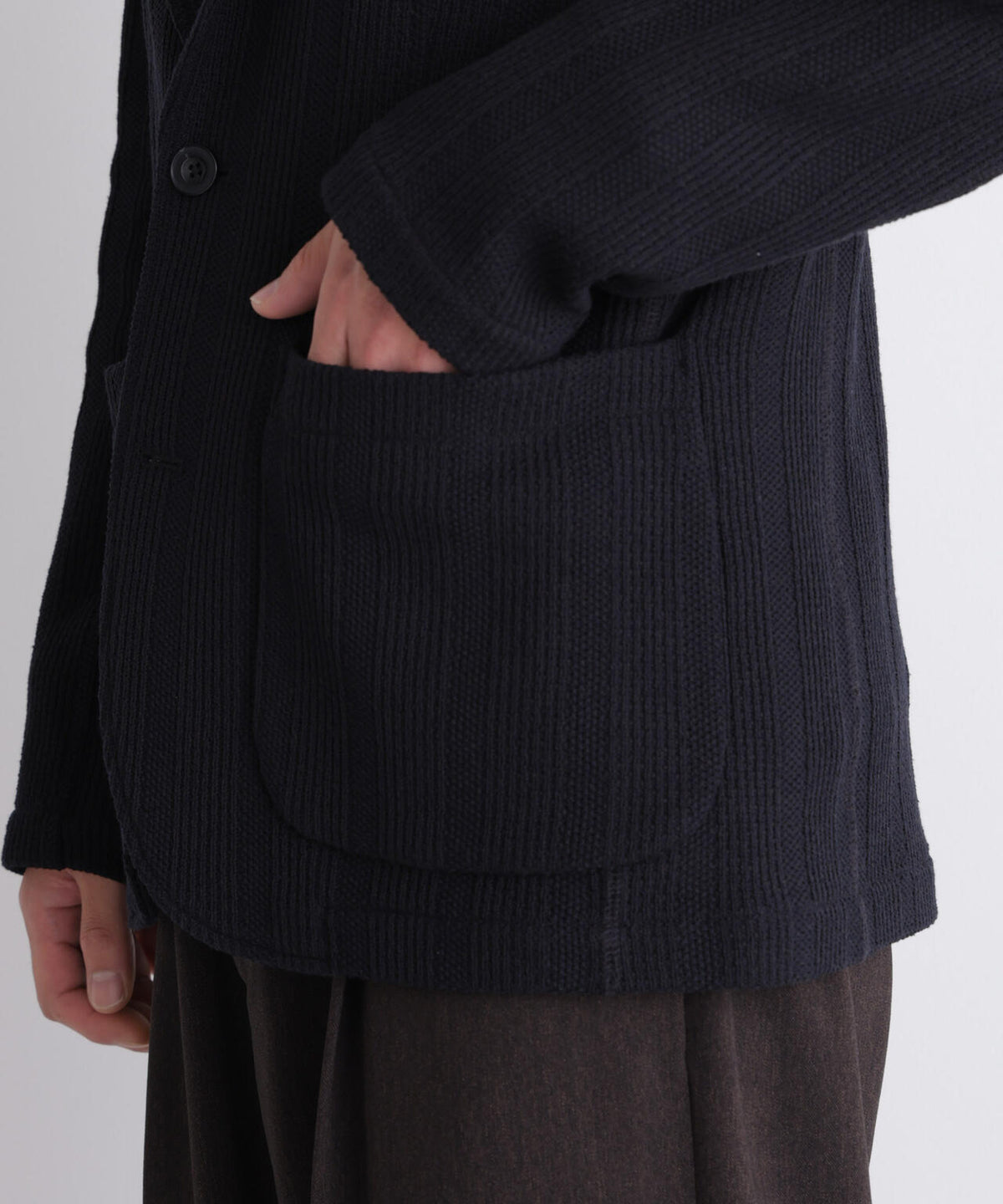 「DamerinoJacket」TEXBRID(R) リンクスストライプジャージージャケット