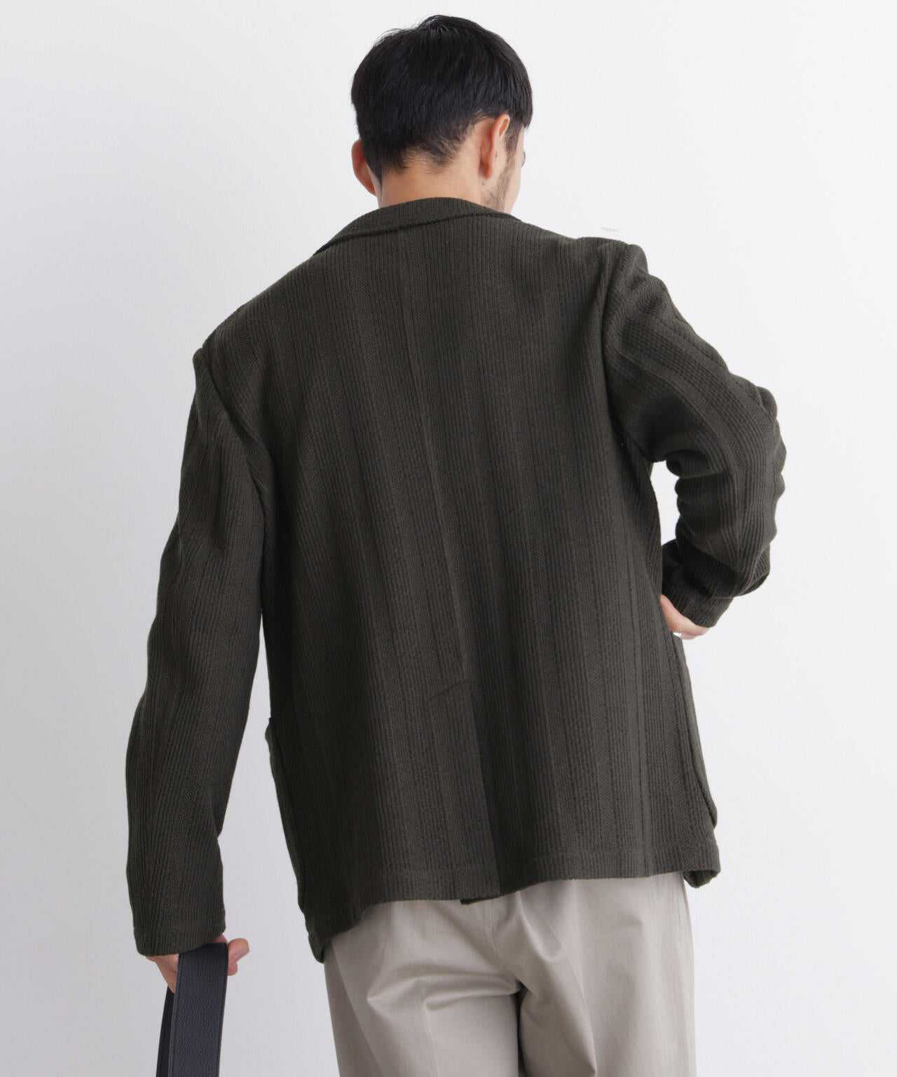 【大人気セットアップ】「DamerinoJacket」TEXBRID(R) リンクスストライプジャージージャケット