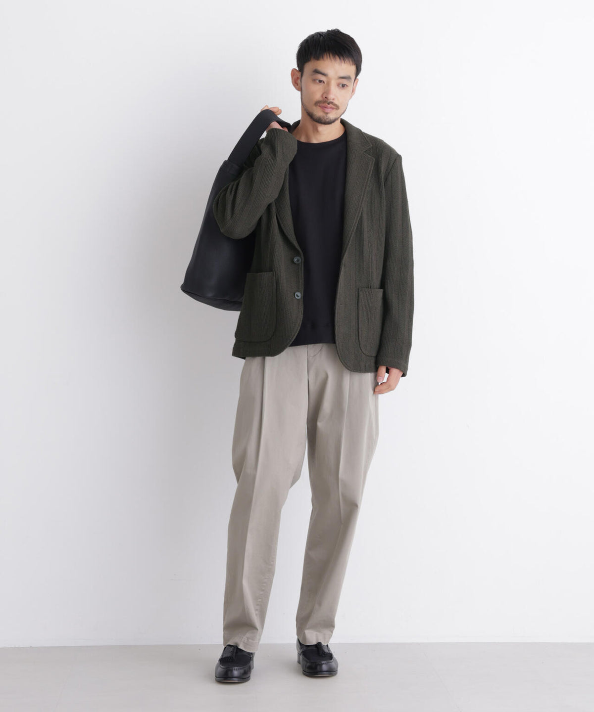 「DamerinoJacket」TEXBRID(R) リンクスストライプジャージージャケット