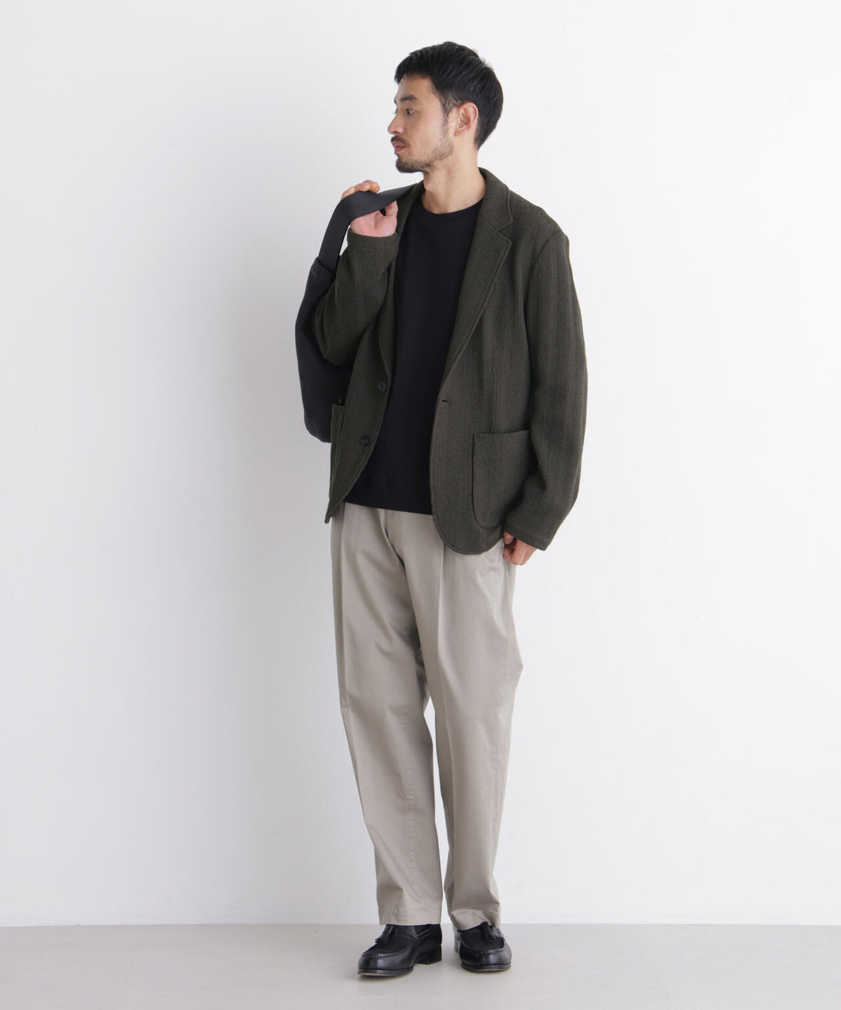 「DamerinoJacket」TEXBRID(R) リンクスストライプジャージージャケット