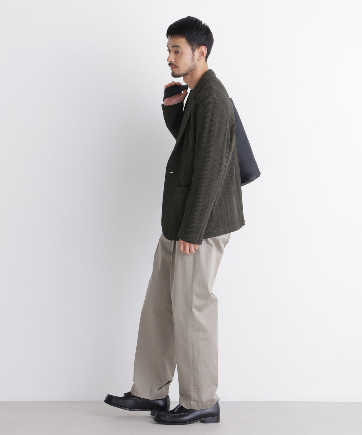 「DamerinoJacket」TEXBRID(R) リンクスストライプジャージージャケット