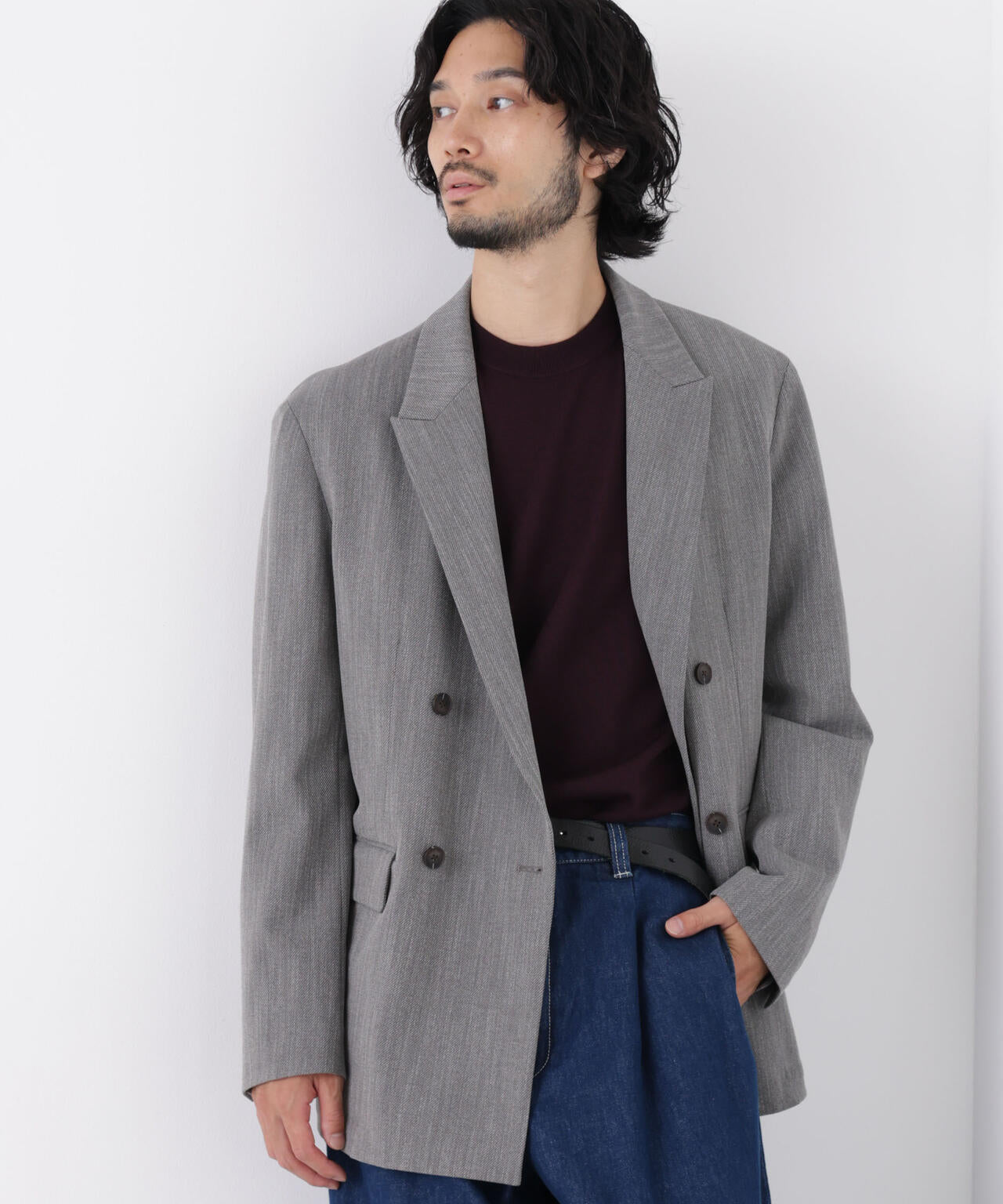 「DELEGANT」 ダブルブレストジャケット(セットアップ可)
