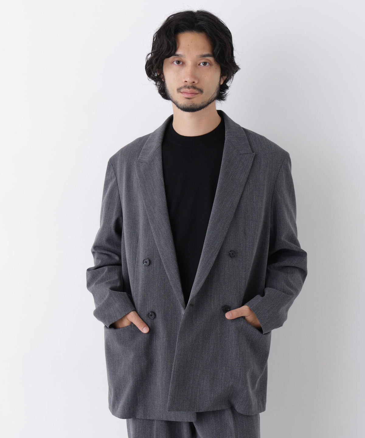 「DELEGANT」 ダブルブレストジャケット(セットアップ可)