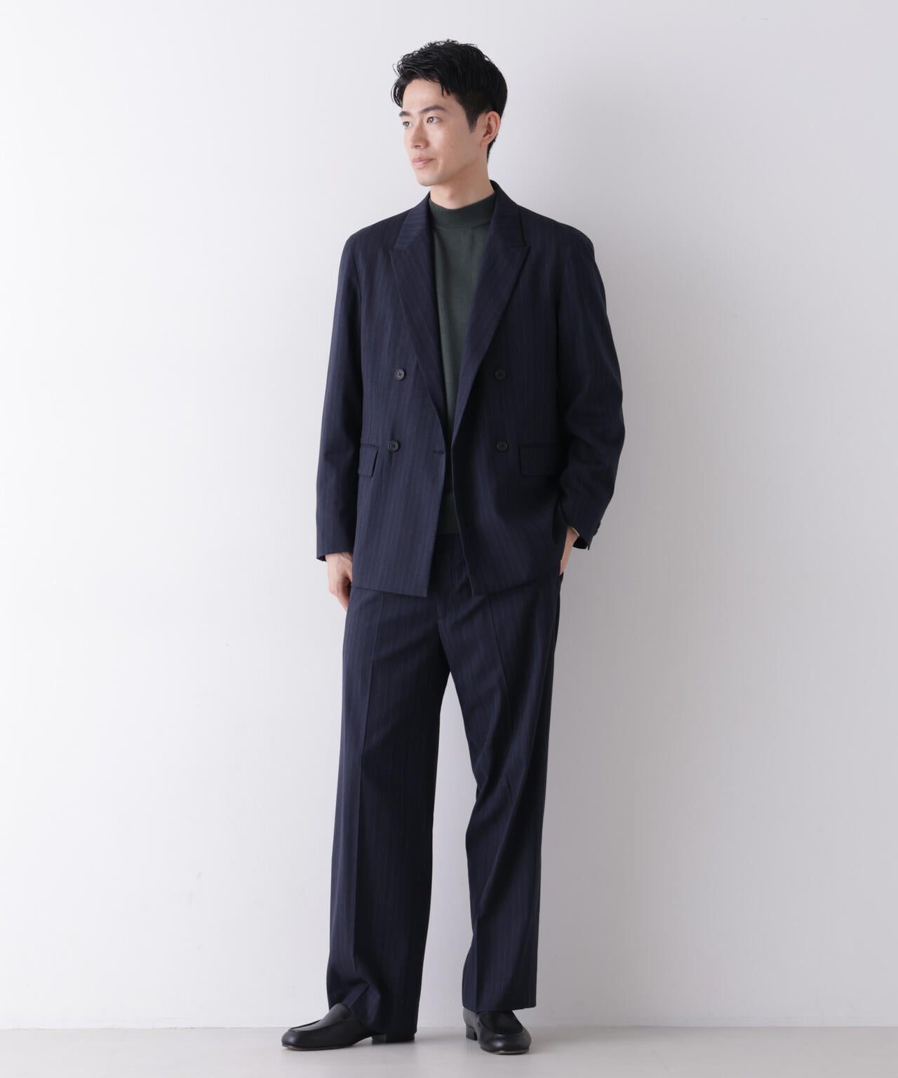 「DELEGANT」 ダブルブレストジャケット(セットアップ可)