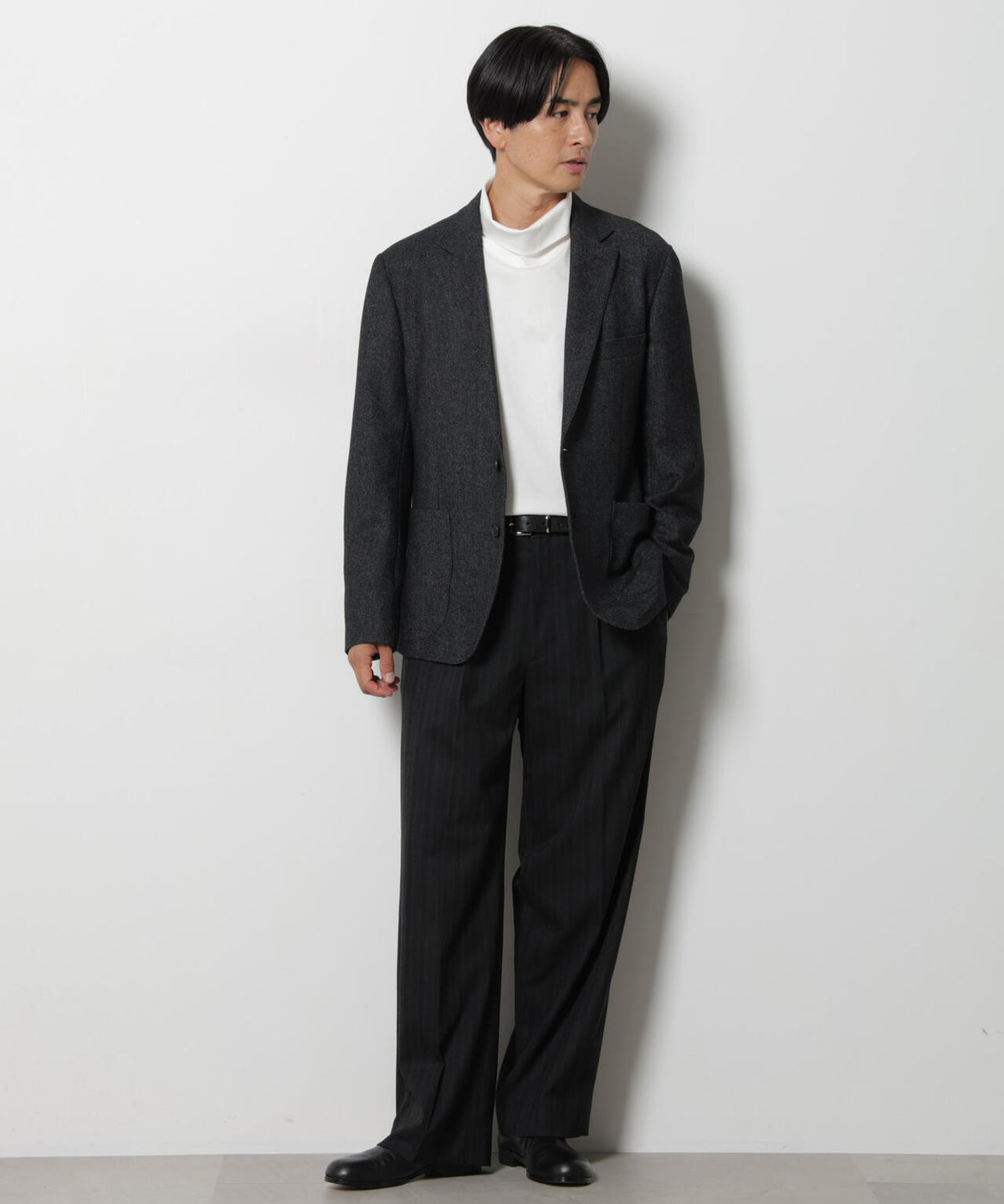 「DamerinoJacket」 カシミヤミックスウォッシャブルツイードジャケット