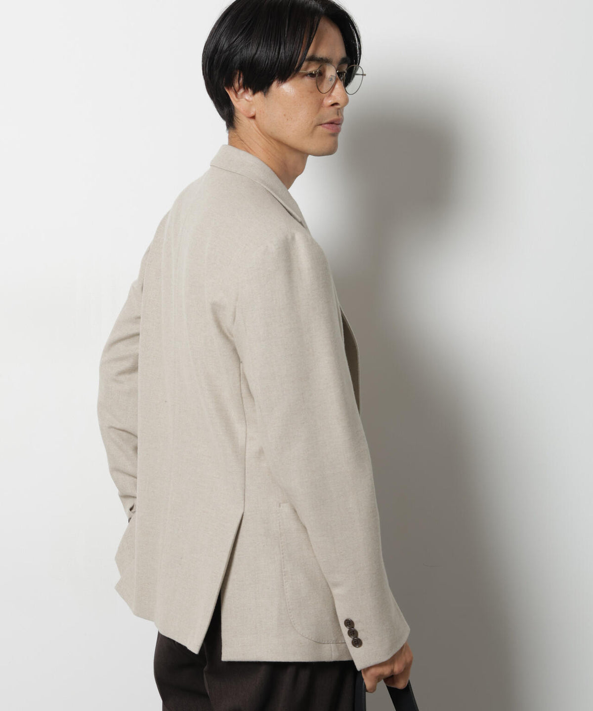 「DamerinoJacket」 カシミヤミックスウォッシャブルツイードジャケット