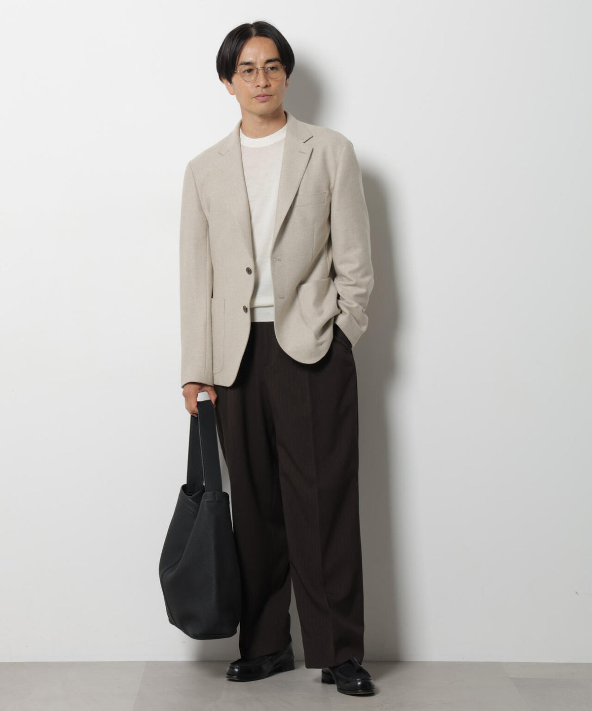 「DamerinoJacket」 カシミヤミックスウォッシャブルツイードジャケット