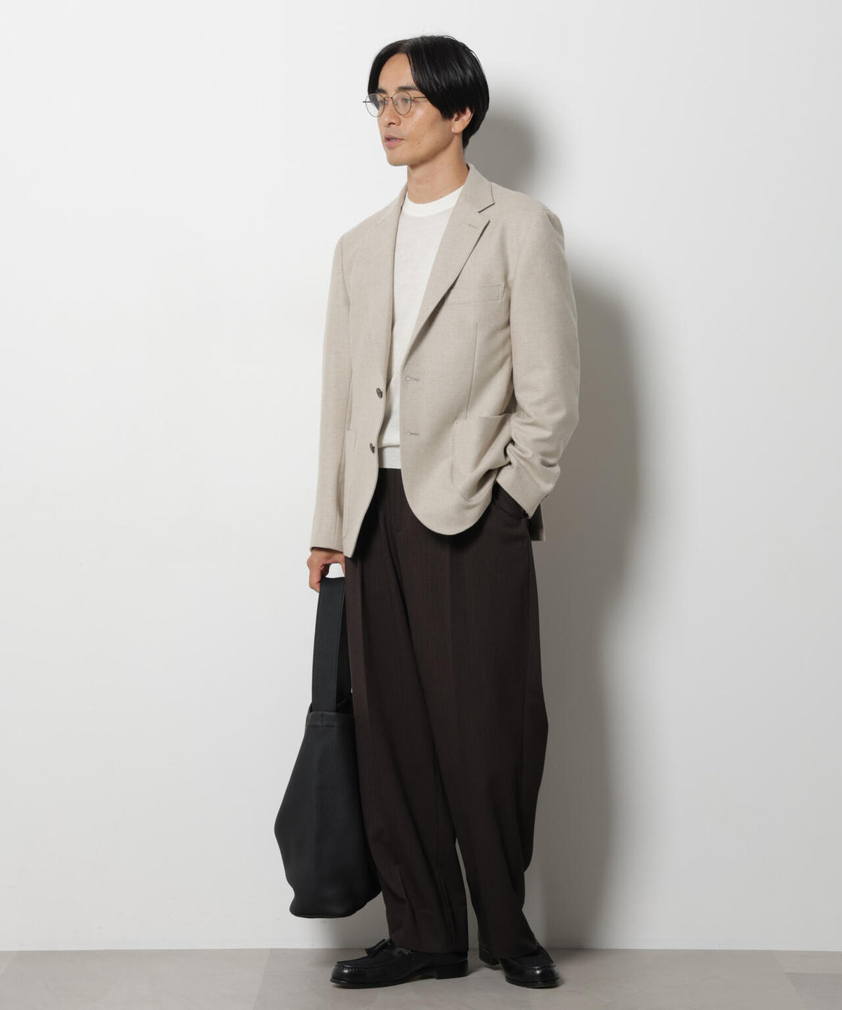 「DamerinoJacket」 カシミヤミックスウォッシャブルツイードジャケット