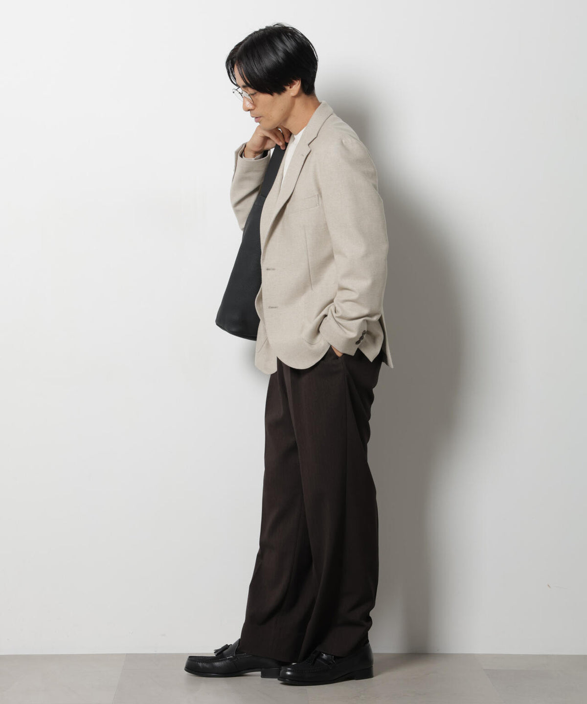 「DamerinoJacket」 カシミヤミックスウォッシャブルツイードジャケット