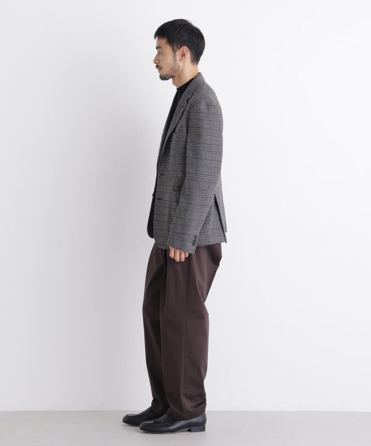 「DamerinoJacket」LANATEC(R) グレンチェックツイードジャケット