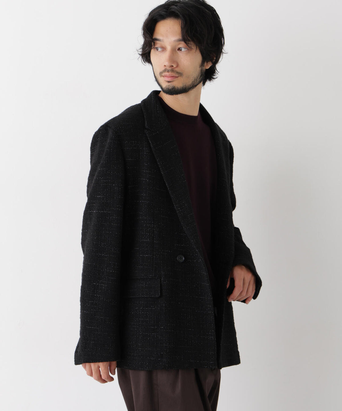 「Damerino Jacket」ネップツィードジャージー