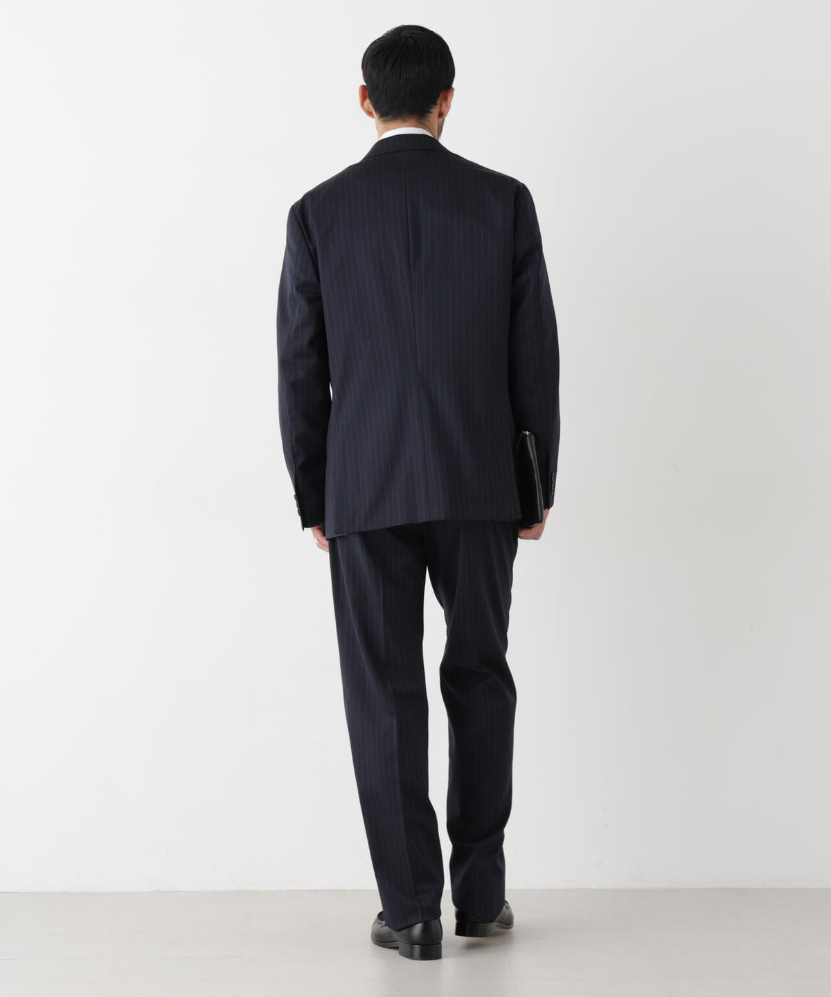 【形態安定】「DamerinoFormal」ウールPペンシルストライプJK/WASHABLE(セットアップ可)