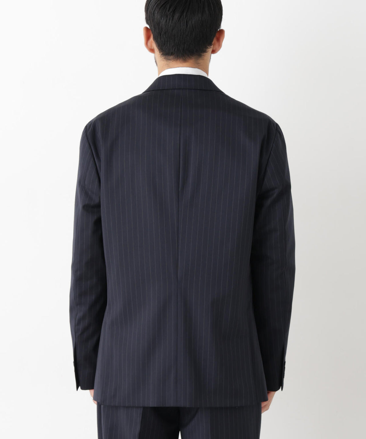 【形態安定】「DamerinoFormal」ウールPペンシルストライプJK/WASHABLE(セットアップ可)