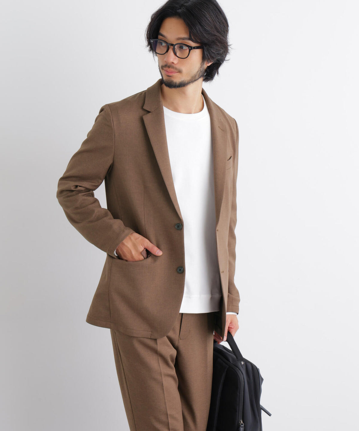 【イージーケア/防シワ】「Damerino」WOLSTAR(R) ツイルストレッチセットアップ/イージーケア