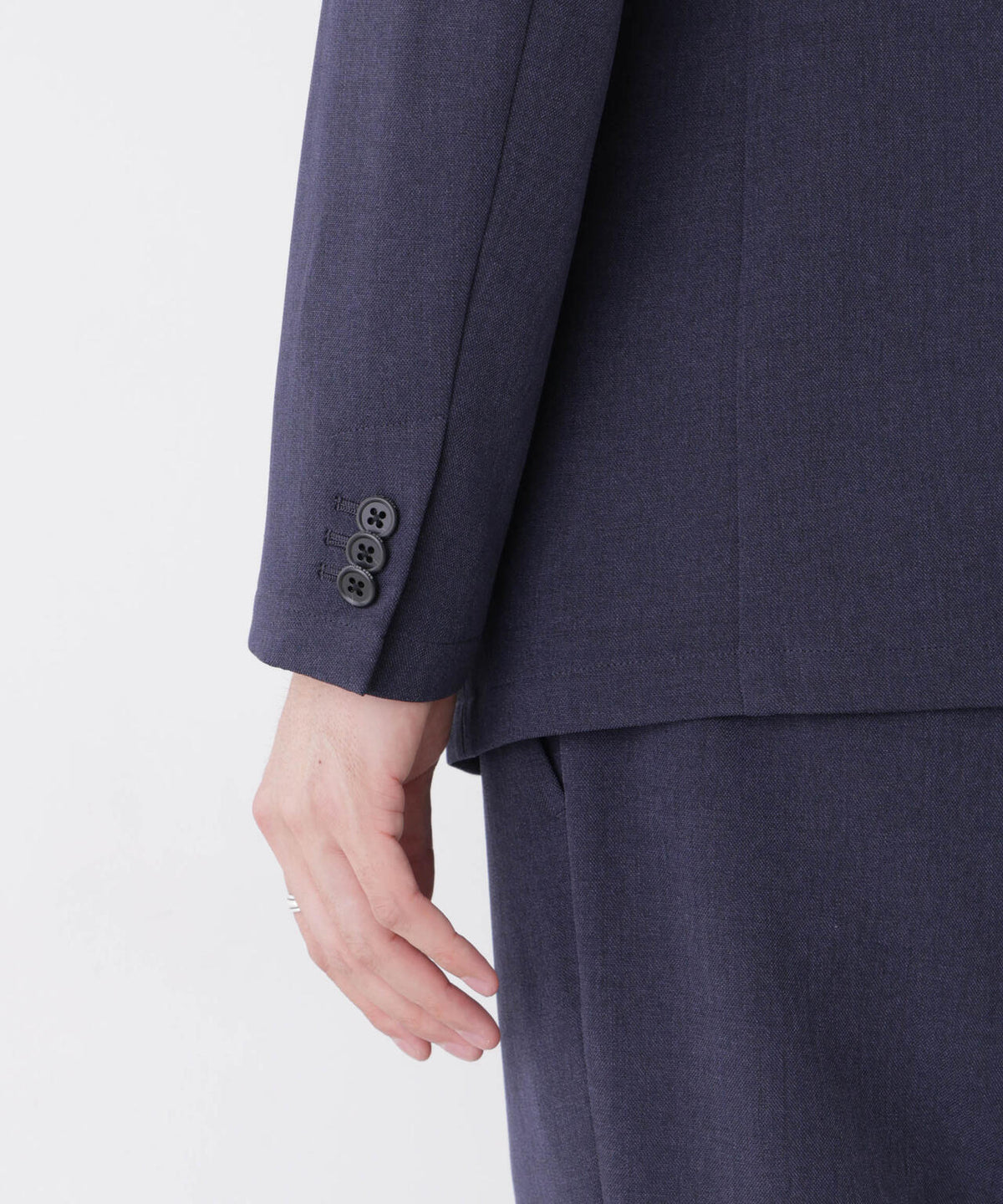 【形態安定】「Damerino」メランジエアシャークストレッチセットアップ