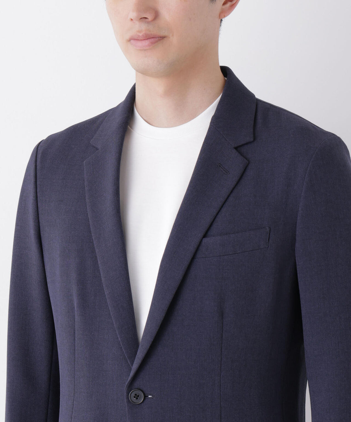 【形態安定】「Damerino」メランジエアシャークストレッチセットアップ