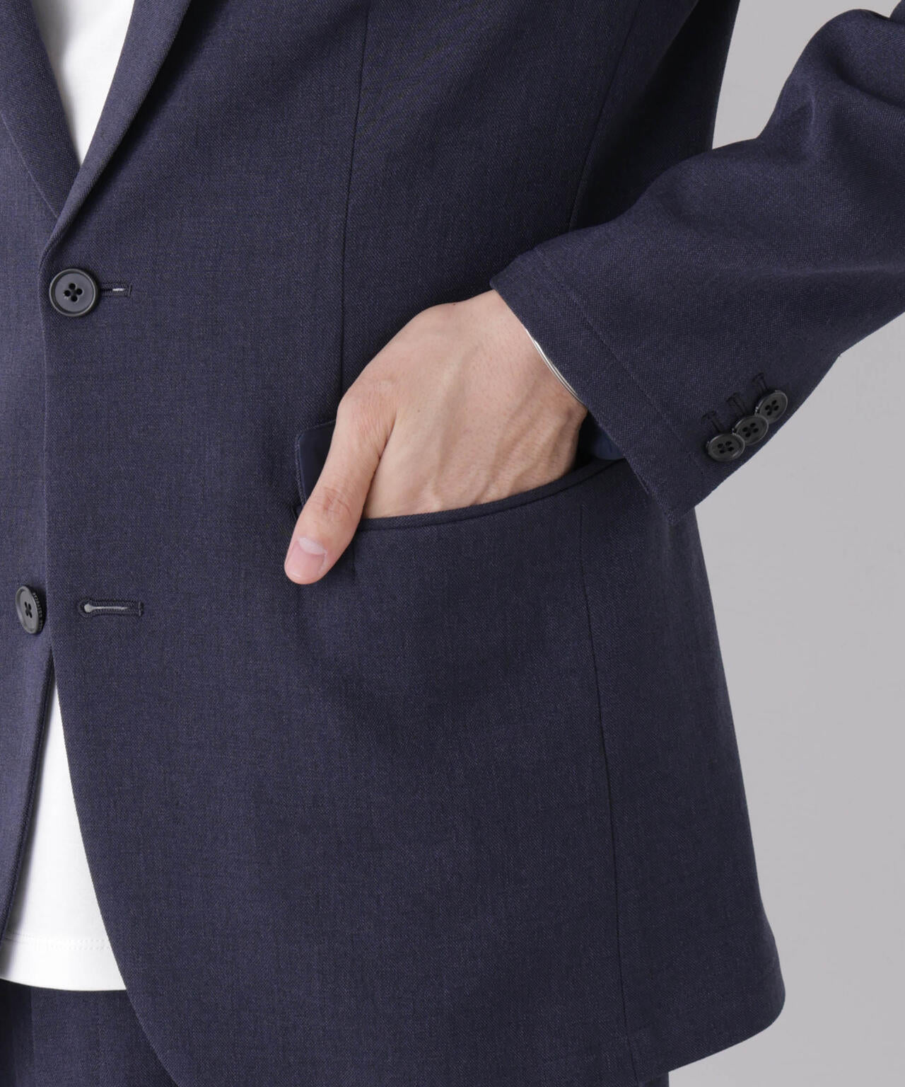 【大人気セットアップ】「Damerino」メランジエアシャークストレッチセットアップ/WASHABLE