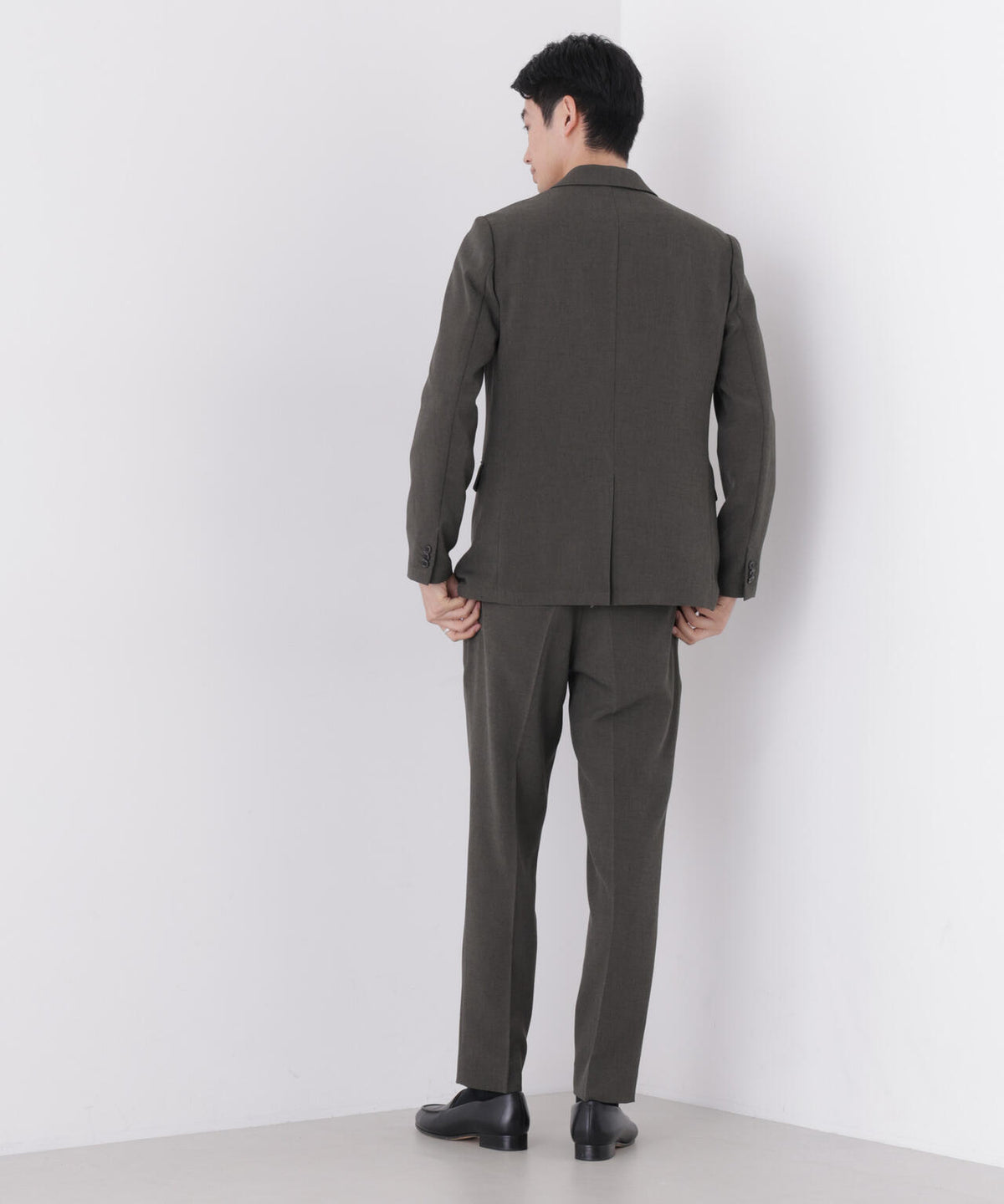 【形態安定】「Damerino」メランジエアシャークストレッチセットアップ