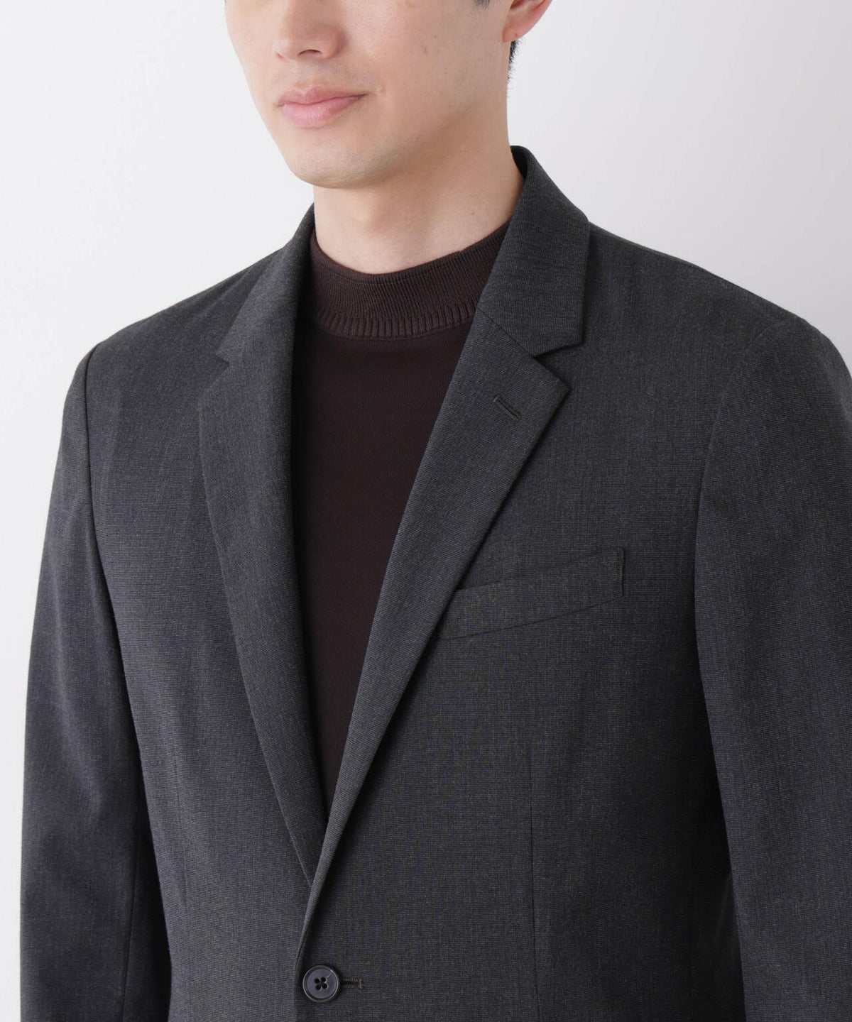 【形態安定】「Damerino」CARREMAN T/R ピンヘッドストレッチセットアップ