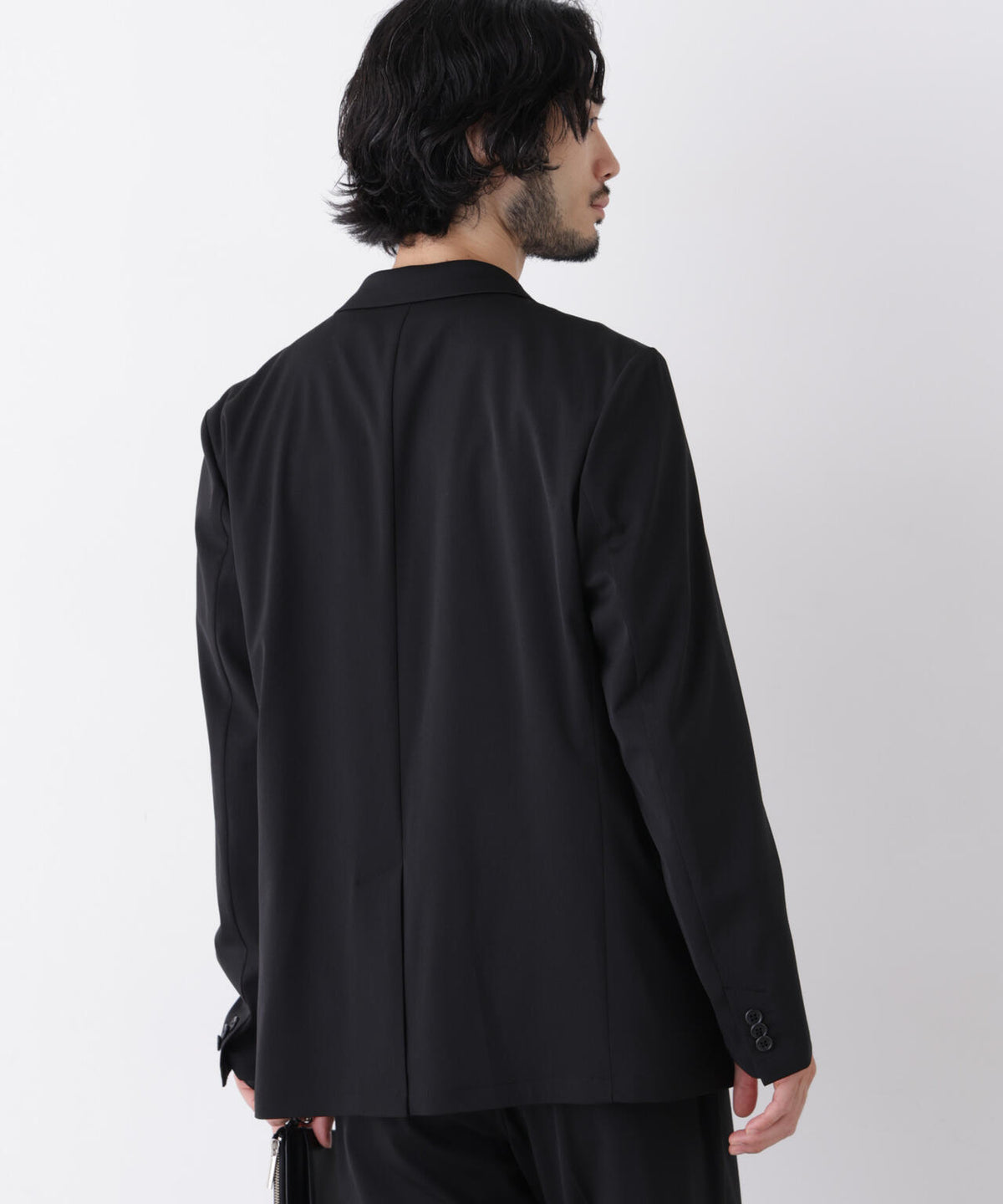 【オールシーズン対応可能】「Damerino」T/R パウダリー2WAYストレッチセットアップ
