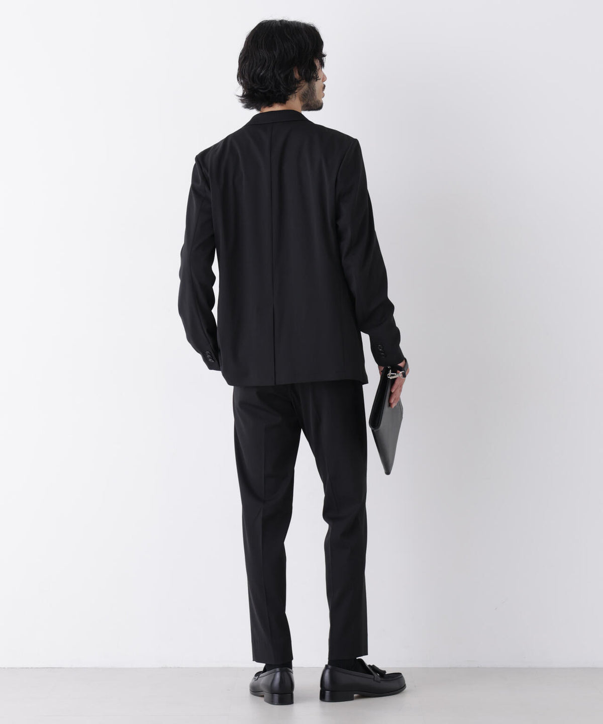 【オールシーズン対応可能】「Damerino」T/R パウダリー2WAYストレッチセットアップ